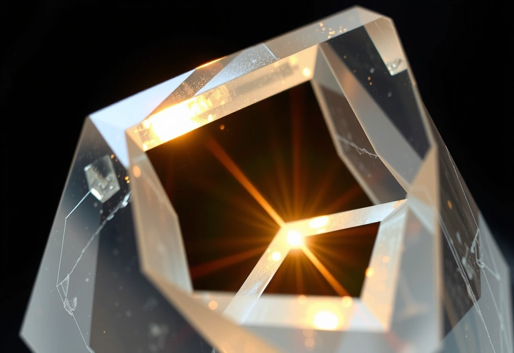 Struktura kryształu z trzema współgrającymi płaszczyznami